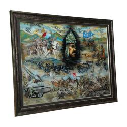 e38 EL İŞÇİLİĞİ CAM BOYAMA TABLO 105 x 86 cm - 6086 - 2