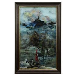 e38 EL İŞÇİLİĞİ CAM BOYAMA TABLO 37x57 CM - 6330 - e38