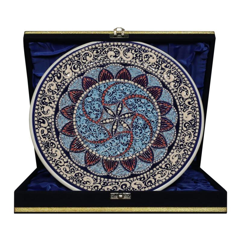 e38 EL İŞÇİLİĞİ ÇİNİ TABAK 25 CM - 6663 - 2