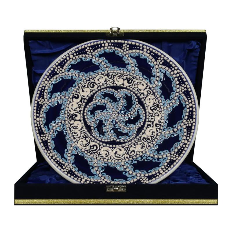 e38 EL İŞÇİLİĞİ ÇİNİ TABAK 25 CM - 6686 - 2