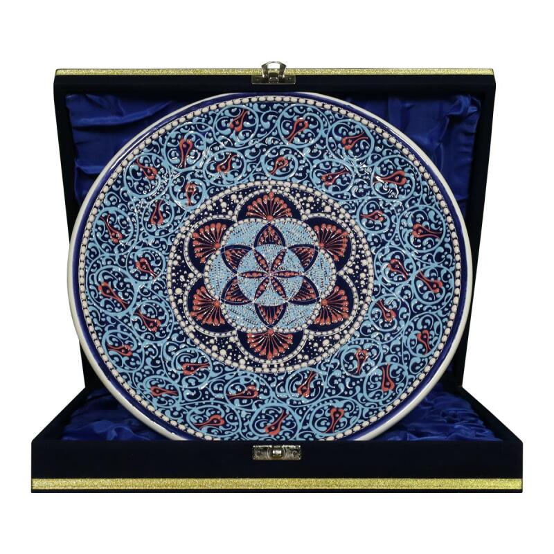e38 EL İŞÇİLİĞİ ÇİNİ TABAK 25 CM - 6687 - 2