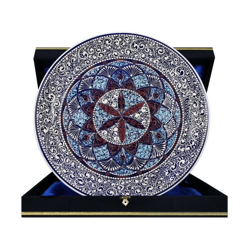e38 EL İŞÇİLİĞİ ÇİNİ TABAK 40 CM - 6749 - 2