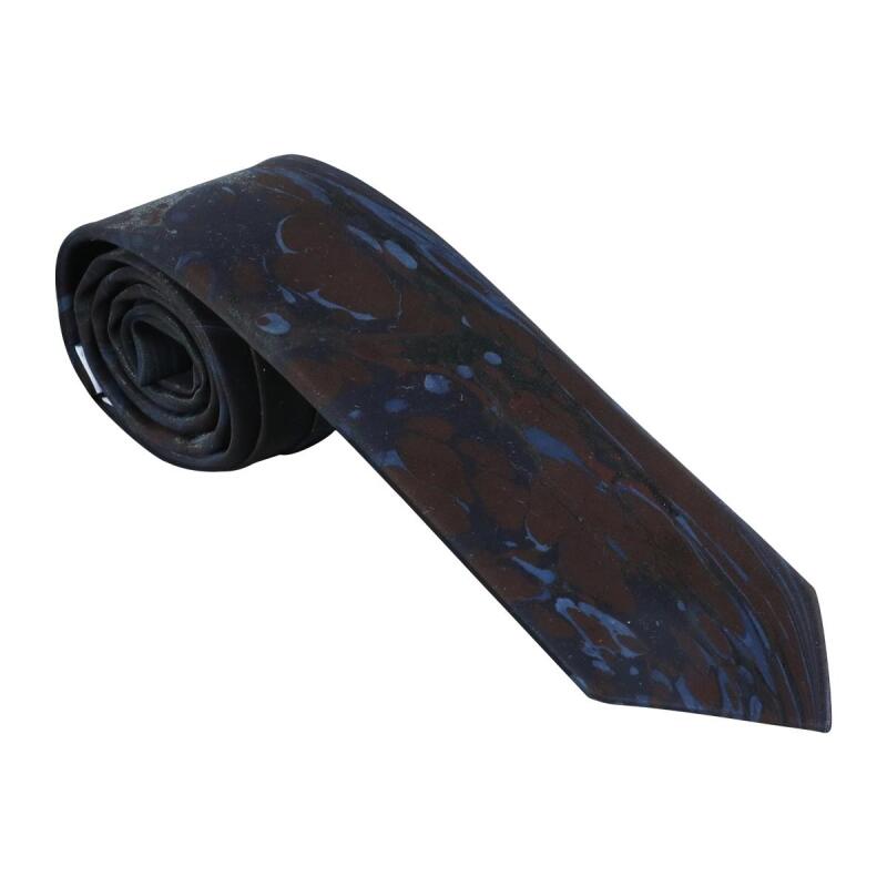 e38 EL İŞÇİLİĞİ ERKEK RENKLİ EBRU KRAVAT 150*5 cm - 6696 - 2