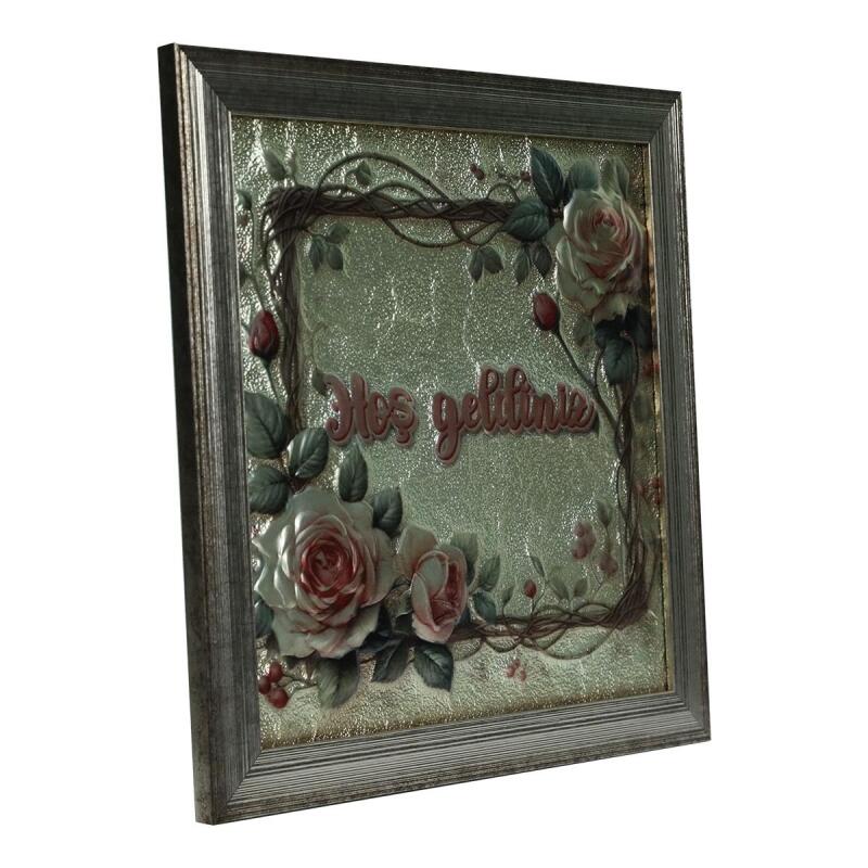 e38 EL İŞÇİLİĞİ FOLYO KABARTMA TABLO 36*36 CM - 6632 - 2