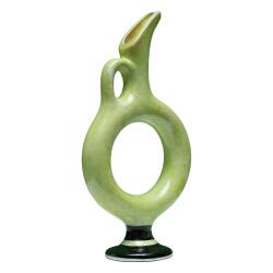 e38 EL İŞÇİLİĞİ HALKALI ÇİNİ VAZO 30*15 cm - 6426 - 2