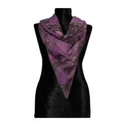e38 EL İŞÇİLİĞİ KADIN RENKLİ EBRU EŞARP 94*94 cm - 6720 - 2