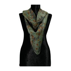e38 EL İŞÇİLİĞİ KADIN RENKLİ EBRU EŞARP 94*94 cm - 6723 - 2