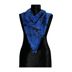 e38 EL İŞÇİLİĞİ KADIN RENKLİ EBRU EŞARP 94*94 cm - 6725 - 2