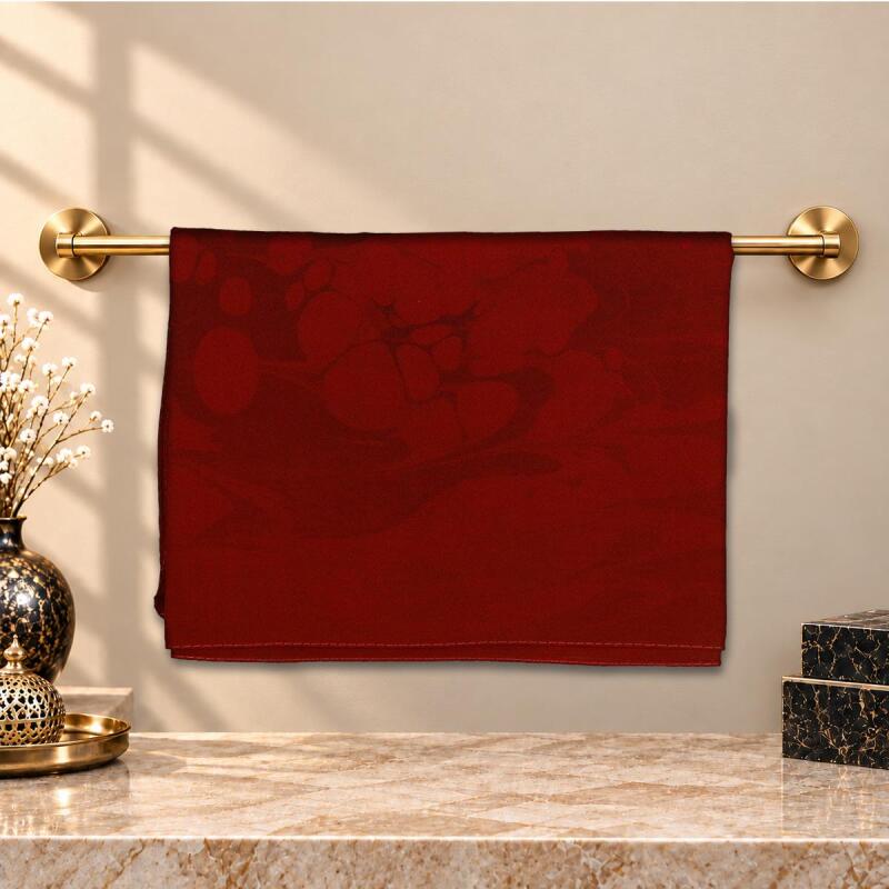 e38 EL İŞÇİLİĞİ KADIN RENKLİ EBRU FULAR 175*35 cm-6708 - 1