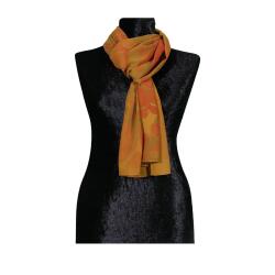 e38 EL İŞÇİLİĞİ KADIN RENKLİ EBRU FULAR 175*35 cm-6710 - 2