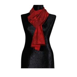 e38 EL İŞÇİLİĞİ KADIN RENKLİ EBRU FULAR 175*35 cm-6711 - 2
