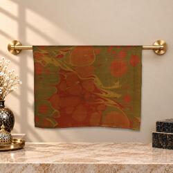 e38 EL İŞÇİLİĞİ KADIN RENKLİ EBRU FULAR 175*35 cm-6713 - e38