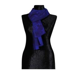 e38 EL İŞÇİLİĞİ KADIN RENKLİ EBRU FULAR 175*35 cm-6714 - 2