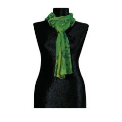 e38 EL İŞÇİLİĞİ KADIN RENKLİ EBRU FULAR 175*35 cm-6715 - 2