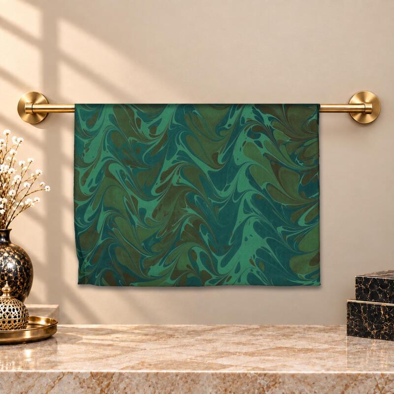 e38 EL İŞÇİLİĞİ KADIN RENKLİ EBRU ŞAL 175*70 cm -6729 - 1