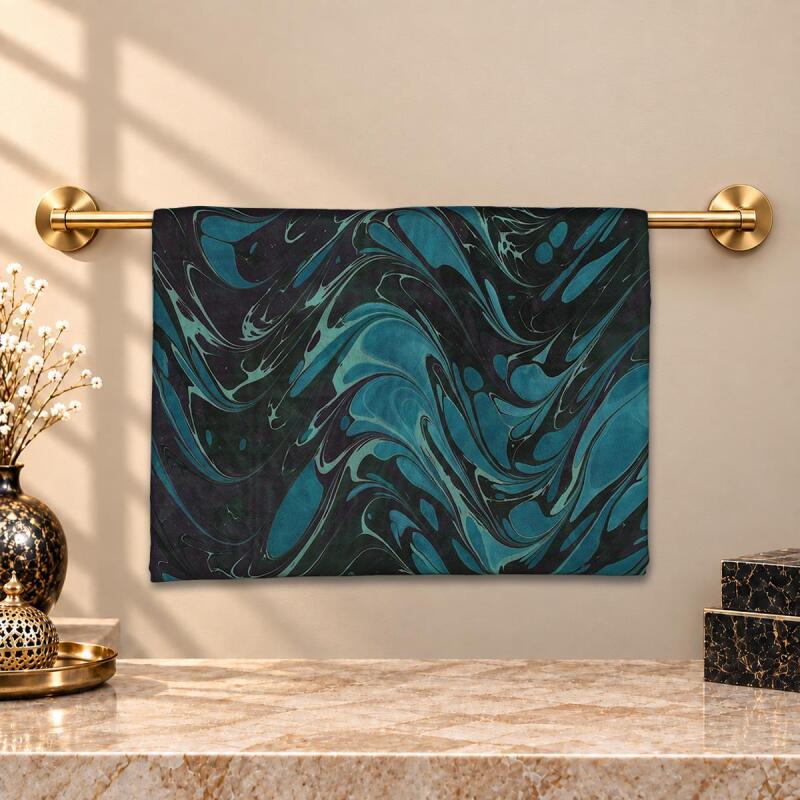 e38 EL İŞÇİLİĞİ KADIN RENKLİ EBRU ŞAL 175*70 cm -6731 - 1