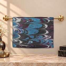 e38 EL İŞÇİLİĞİ KADIN RENKLİ EBRU ŞAL 175*70 cm -6736 - e38