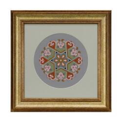 e38 EL İŞÇİLİĞİ KALEMİŞİ RUMİLİ MADOLYON TABLO 48*48 CM - 6640 - e38
