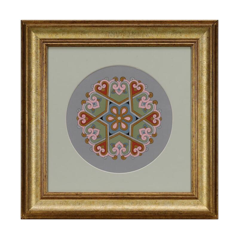 e38 EL İŞÇİLİĞİ KALEMİŞİ RUMİLİ MADOLYON TABLO 48*48 CM - 6640 - 1