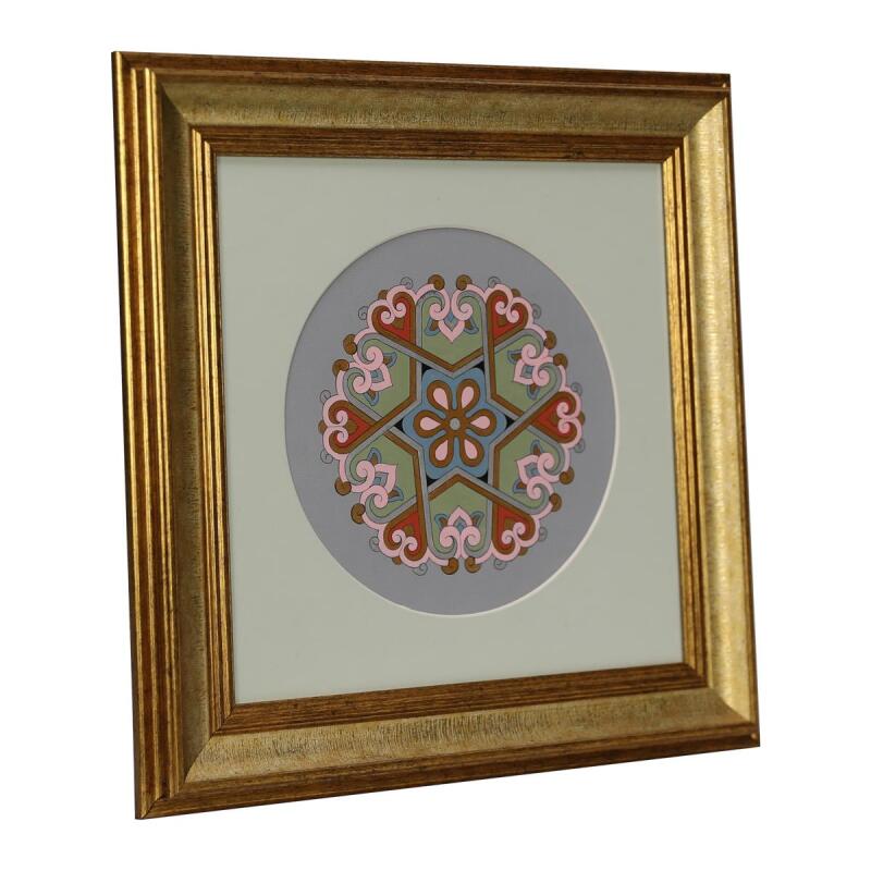 e38 EL İŞÇİLİĞİ KALEMİŞİ RUMİLİ MADOLYON TABLO 48*48 CM - 6640 - 2