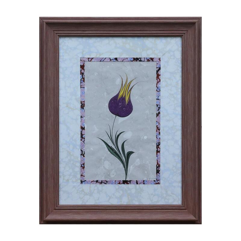 e38 EL İŞÇİLİĞİ LALE EBRU TABLO 42*54 CM - 6609 - 1