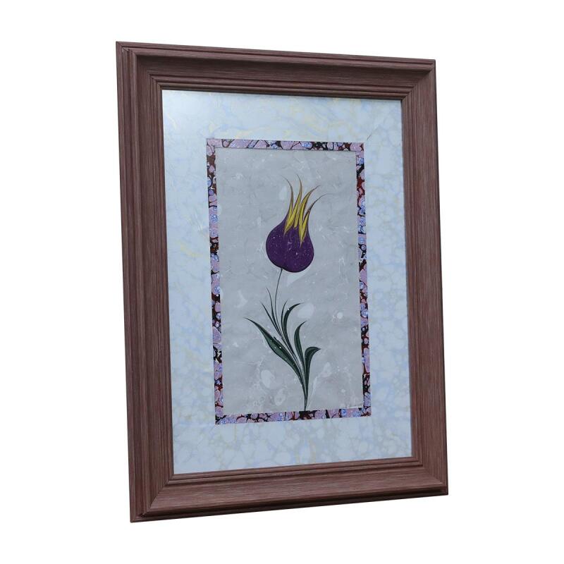 e38 EL İŞÇİLİĞİ LALE EBRU TABLO 42*54 CM - 6609 - 2
