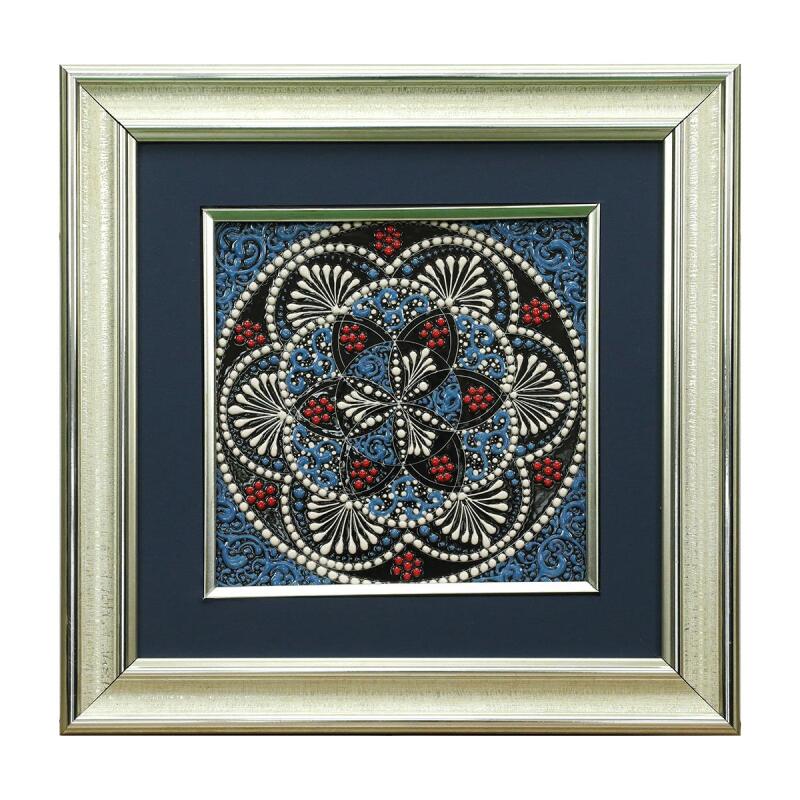e38 HANDCRAFTED CERAMIC PAINTING 34*34 CM - 6284 - 1
