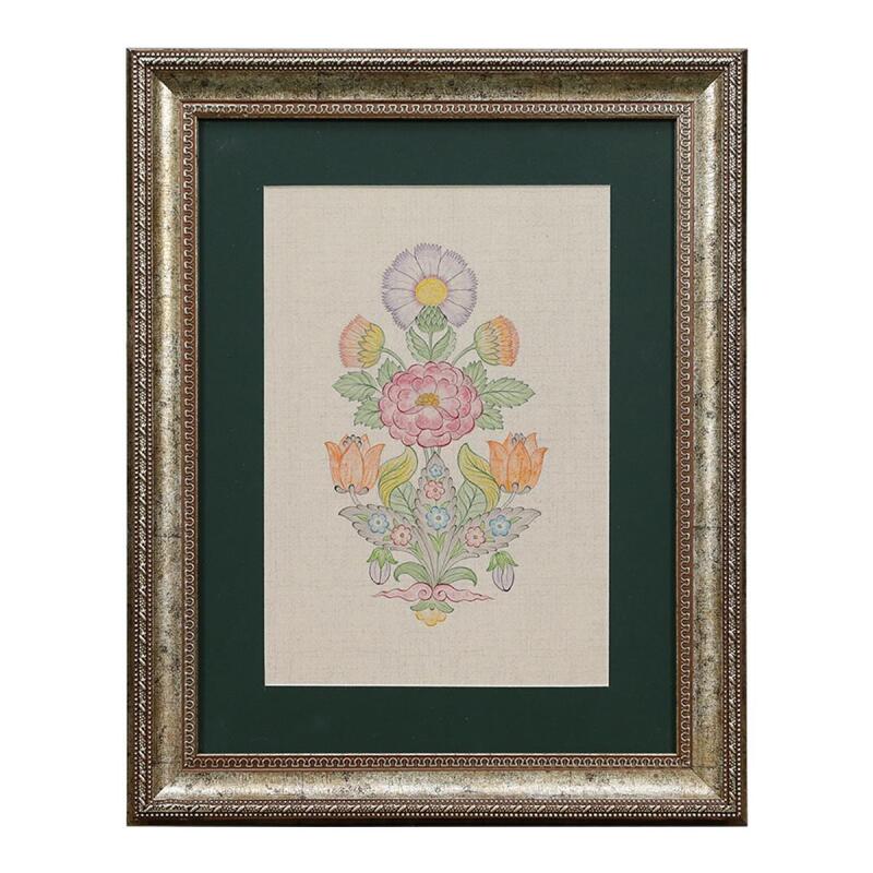 e38 HANDICRAFT WATERCOLOR PAINTING 32x41 cm - 6203 - 1