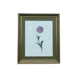 طاولة رخامية من ورق البرسيم مصنوعة يدويًا e38، 50×43 سم - 6231 - 1