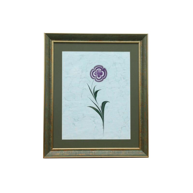 طاولة رخامية من ورق البرسيم مصنوعة يدويًا e38، 50×43 سم - 6231 - 1